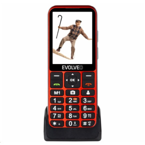 EVOLVEO EasyPhone LT, mobilní telefon pro seniory s nabíjecím stojánkem, červená EVOLVEO EasyPhone LT, mobilní telefon pro seniory s nabíjecím stojánkem, červená
