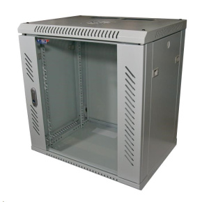 LEXI-Net 19" nástěnný rozvaděč 12U 600x600, nosnost 60 kg, skleněné dveře, svařovaný, šedý LEXI-Net 19" nástěnný rozvaděč 12U 600x600, nosnost 60 kg, skleněné dveře, svařovaný, šedý