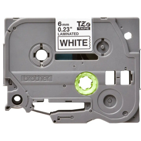 BROTHER TZE211 - kazeta TZ šířky 6mm, laminovaná TZE-211, bílá/černé písmo