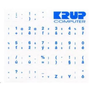 PremiumCord Česká přelepka na klávesnici - modrá PremiumCord Česká přelepka na klávesnici - modrá
