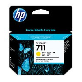 HP 711 Yellow DJ Ink Cart, 29 ml, 3-pack, CZ136A HP 711 Yellow DJ Ink Cart, 29 ml, 3-pack, CZ136A
