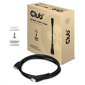 Club3D Kabel Mini HDMI na HDMI 2.0 4K60Hz UHD, (M/M), 1m Club3D Kabel Mini HDMI na HDMI 2.0 4K60Hz UHD, (M/M), 1m