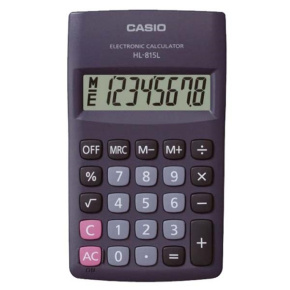 CASIO kalkulačka HL 815L BK, černá, kapesní, osmimístná CASIO kalkulačka HL 815L BK, černá, kapesní, osmimístná