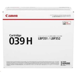 Canon TONER CRG 039H černý pro i-Sensys LBP 351 a 352 (25 000 str.) Canon TONER CRG 039H černý pro i-Sensys LBP 351 a 352 (25 000 str.)