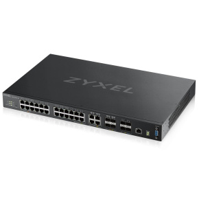 Zyxel XGS4600-32 L3 Managed Switch, 28x gigabit RJ45, 4x 10G SFP+, stackable, dual PSU Zyxel XGS4600-32 L3 Managed Switch, 28x gigabit RJ45, 4x 10G SFP+, stackable, dual PSU