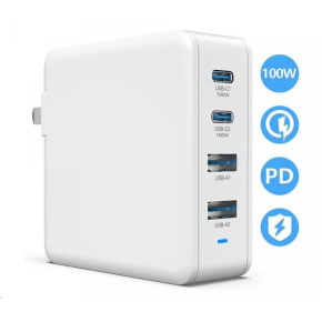 Viking nabíječka USB GaN 100W, podpora PD3.0 a QC4+, bílá Viking nabíječka USB GaN 100W, podpora PD3.0 a QC4+, bílá