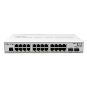 MikroTik Cloud Router Switch CRS326-24G-2S+IN, 800MHz CPU, 512MB RAM, 24xLAN, 2x SFP+, vč. L5 licence MikroTik Cloud Router Switch CRS326-24G-2S+IN, 800MHz CPU, 512MB RAM, 24xLAN, 2x SFP+, vč. L5 licence