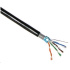 FTP kabel LYNX Cat5E, drát, dvojitý venkovní PE+PVC, černý, 305m cívka