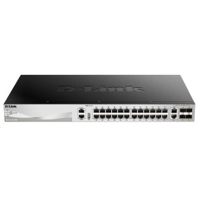 D-Link DGS-3130-30TS/E L3 Stackable Managed Gigabit Switch, 24x gigabit, 2x 10GBASE-T, 4x SFP+ D-Link DGS-3130-30TS/E L3 Stackable Managed Gigabit Switch, 24x gigabit, 2x 10GBASE-T, 4x SFP+