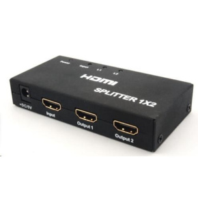 PREMIUMCORD HDMI splitter 1-2 porty kovový s napájením, 4K, FULL HD, 3D PREMIUMCORD HDMI splitter 1-2 porty kovový s napájením, 4K, FULL HD, 3D