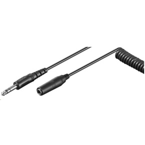 PREMIUMCORD Kabel prodlužovací audio Jack 6,3mm M/F spirálový 1m - 5m PREMIUMCORD Kabel prodlužovací audio Jack 6,3mm M/F spirálový 1m - 5m