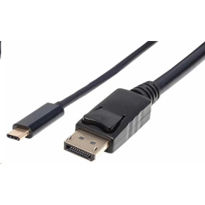 Manhattan kabel USB-C na DisplayPort, 2m, černá Manhattan kabel USB-C na DisplayPort, 2m, černá