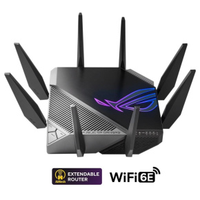 ASUS ROG Rapture GT-AXE11000 (AXE11000) WiFi 6E Extendable Gaming Router, 2.5G port, Aimesh, 4G/5G Mobile Tethering
