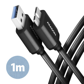 AXAGON BUMM3-AM10AB, SPEED kabel Micro-B USB USB-A, 1m, USB 3.2 Gen 1, 3A, ALU, tpe, černý AXAGON BUMM3-AM10AB, SPEED kabel Micro-B USB USB-A, 1m, USB 3.2 Gen 1, 3A, ALU, tpe, černý