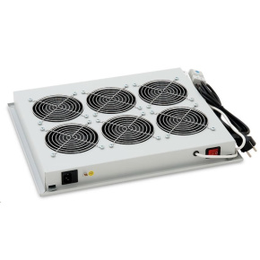 TRITON Ventilační jednotka horní (spodní), 6 ventilátory-230V/90W, termostat, černá TRITON Ventilační jednotka horní (spodní), 6 ventilátory-230V/90W, termostat, černá