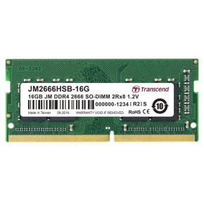 TRANSCEND SODIMM DDR4 16GB 2666MHz 2Rx8 1Gx8 CL19 1.2V TRANSCEND SODIMM DDR4 16GB 2666MHz 2Rx8 1Gx8 CL19 1.2V