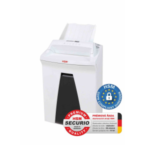 HSM skartovač Securio AF150 (řez: Kombinovaný 4,5x30mm | vstup: 240mm | DIN: P-4 (3) | papír, sponky, plast. karty, CD) HSM skartovač Securio AF150 (řez: Kombinovaný 4,5x30mm | vstup: 240mm | DIN: P-4 (3) | papír, sponky, plast. karty, CD)