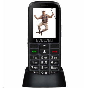 EVOLVEO EasyPhone EG, mobilní telefon pro seniory s nabíjecím stojánkem, černá EVOLVEO EasyPhone EG, mobilní telefon pro seniory s nabíjecím stojánkem, černá
