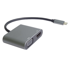 PremiumCord MST adaptér USB-C na HDMI + VGA, rozlišení 4K a FULL HD 1080p PremiumCord MST adaptér USB-C na HDMI + VGA, rozlišení 4K a FULL HD 1080p