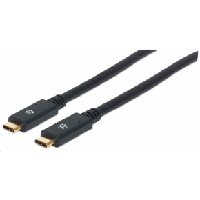 Manhattan USB-C kabel, USB 3.1, Gen 1, USB-C Male na USB-C Male, 5 Gbps, 2m, černá Manhattan USB-C kabel, USB 3.1, Gen 1, USB-C Male na USB-C Male, 5 Gbps, 2m, černá