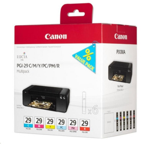 Canon CARTRIDGE PGI-29 CMY/PC/PM/R MULTI-PACK pro PIXMA PRO 1 (400 str.) Canon CARTRIDGE PGI-29 CMY/PC/PM/R MULTI-PACK pro PIXMA PRO 1 (400 str.)