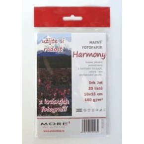 ARMOR MORE Fotopapír Harmony 180g,10x15 / matt, 20 listů, photo 10x15cm ARMOR MORE Fotopapír Harmony 180g,10x15 / matt, 20 listů, photo 10x15cm