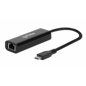Manhattan adaptér USB-C na 2.5GBASE-T Ethernet, USB 3.2 Gen 1; 10/100/1000 Mbps & 2.5 Gbps, černá Manhattan adaptér USB-C na 2.5GBASE-T Ethernet, USB 3.2 Gen 1; 10/100/1000 Mbps & 2.5 Gbps, černá
