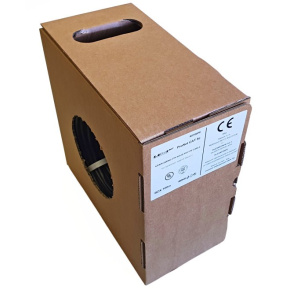 FTP kabel LEXI-Net Cat5E, drát, dvojitý venkovní PE+PVC, černý, 100m, box FTP kabel LEXI-Net Cat5E, drát, dvojitý venkovní PE+PVC, černý, 100m, box