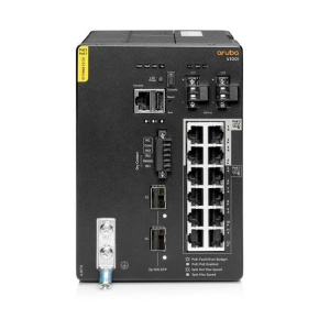 Aruba 4100i 12-port 1GbE (8-port Class 4 POE and 4-port Class 6 POE) 2-port SFP+ DIN Mount Switch JL817A RENEW