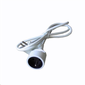 Solight prodlužovací přívod - spojka, 1 zásuvka, 3m, 3 x 1mm2, bílá